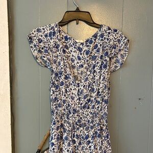 Lucky Brand Blue and White Floral Top